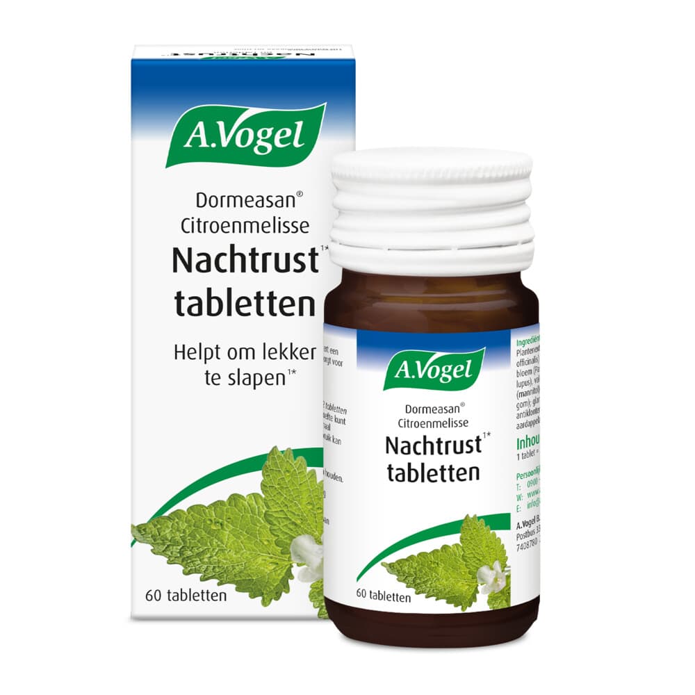Gratis Verzending: A.Vogel Dormeasan Nachtrust Citroenmelisse 60 tabletten