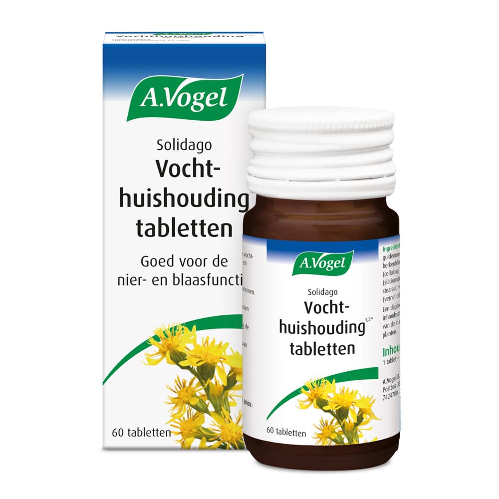 2x A.Vogel Solidago Vochthuishouding 60 tabletten