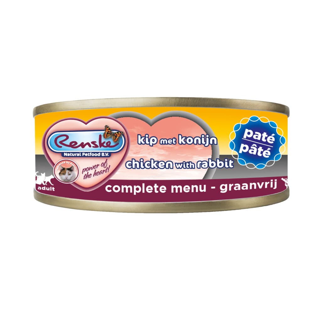Renske Paté Kattenvoer Nat Kip - Konijn 70 gr