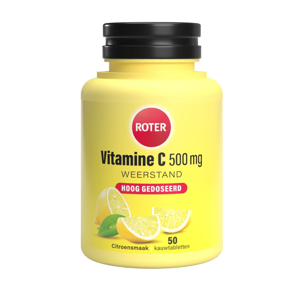 Gratis Verzending: 2x Roter Vitamine C Hooggedoseerd 500mg Citroen 50 kauwtabletten