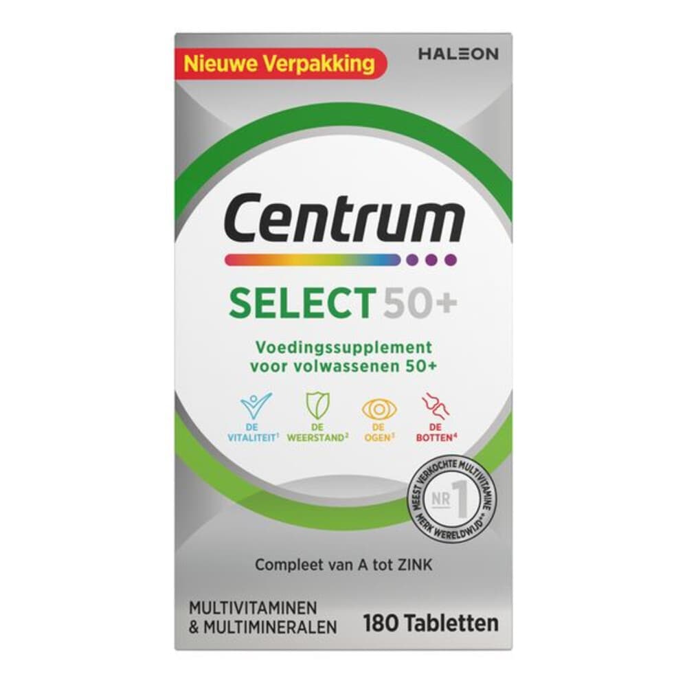 Gratis Verzending: Centrum Select 50+ Multivitaminen 180 tabletten