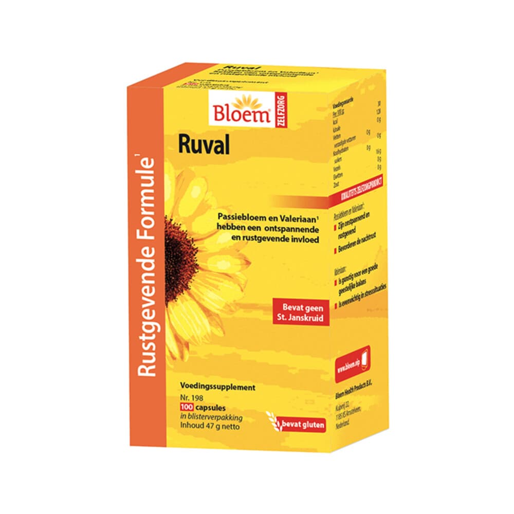 Gratis Verzending: Bloem Ruval Zonder St. Janskruid 100 capsules