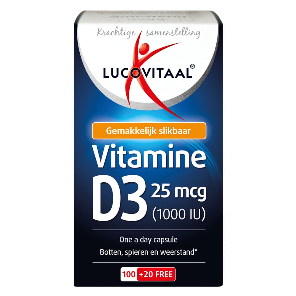 2+2 gratis: Lucovitaal Vitamine D3 25mcg 120 capsules
