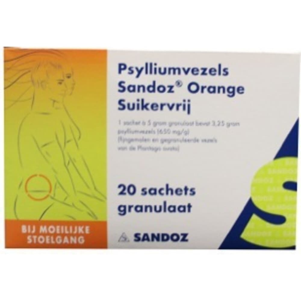 Sandoz Psylliumvezels Granulaat Suikervrij 20 sachets