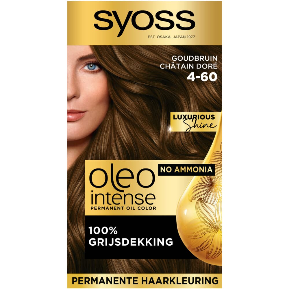 2x Syoss Oleo Intense Haarverf 4-60 Goudbruin