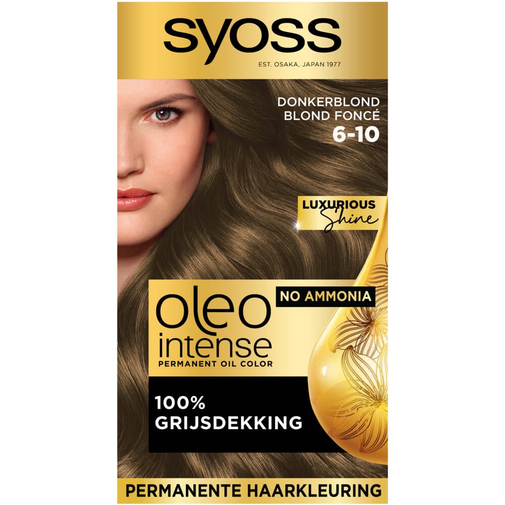 3x Syoss Oleo Intense Haarverf 6-10 Donkerblond
