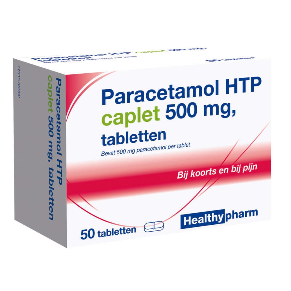 Healthypharm Paracetamol 500 mg Caplet 50 tabletten