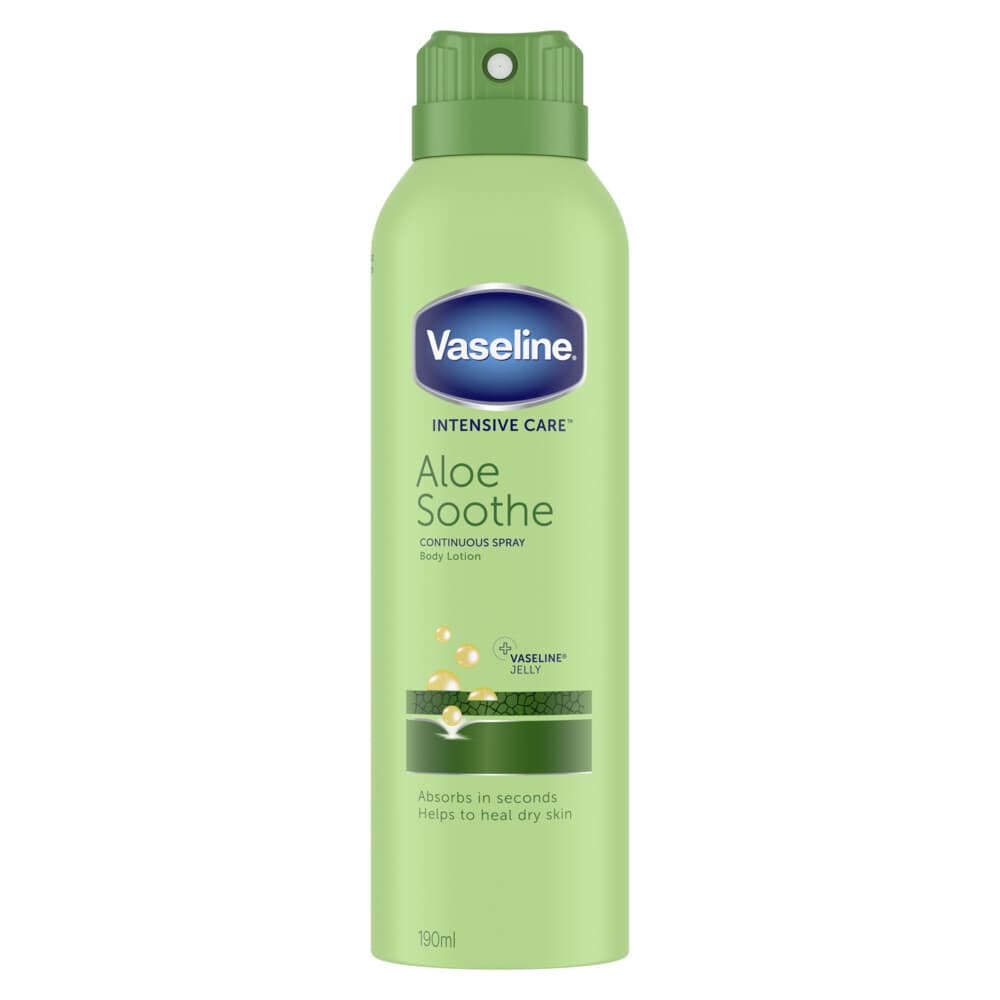 2+1 gratis: Vaseline Bodylotion Spray Aloe Soothe 190 ml