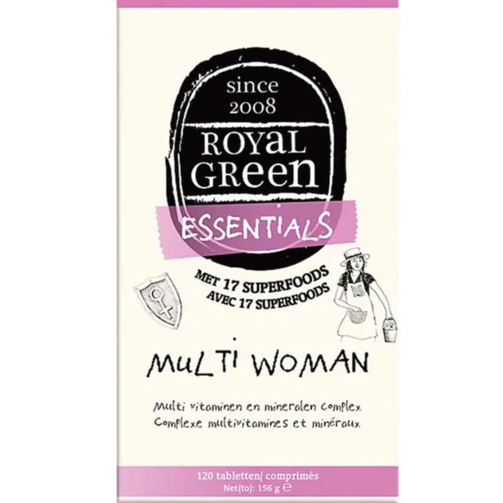 Gratis Verzending: Royal Green Multi Woman 120 tabletten