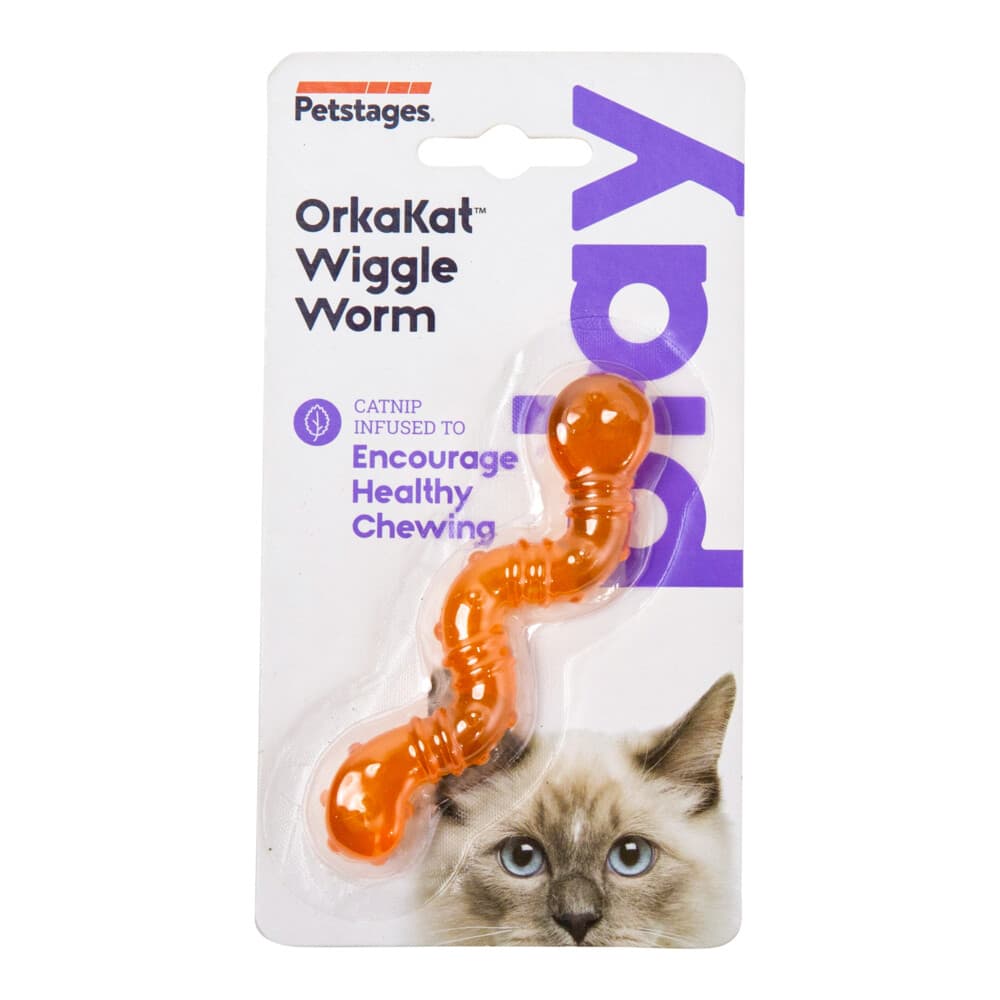 Petstages OrkaKat Catnip Wiggle Worm Oranje 10,1 x 18,4 x 1,0 cm
