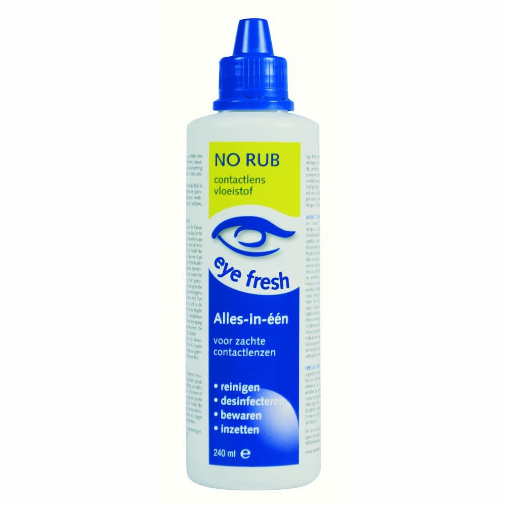 2x Eye Fresh Lenzenvloeistof No Rub Zachte Lenzen 240 ml