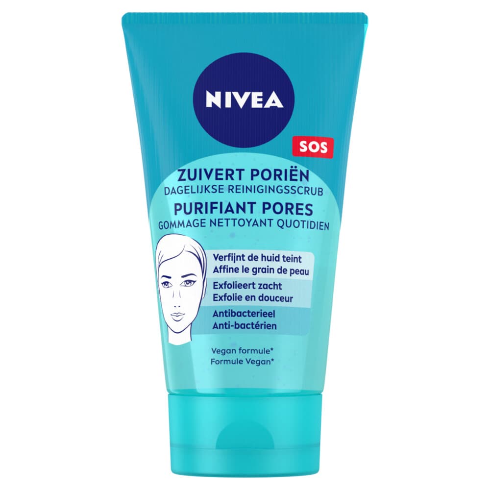 1+1 gratis: NIVEA Dagelijkse Reiniging Gezichtsscrub 150 ml