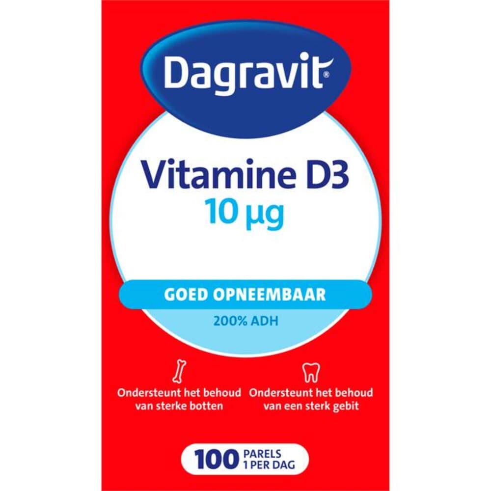 Gratis Verzending: 4x Dagravit Vitamine D Parels 10µg 100 capsules