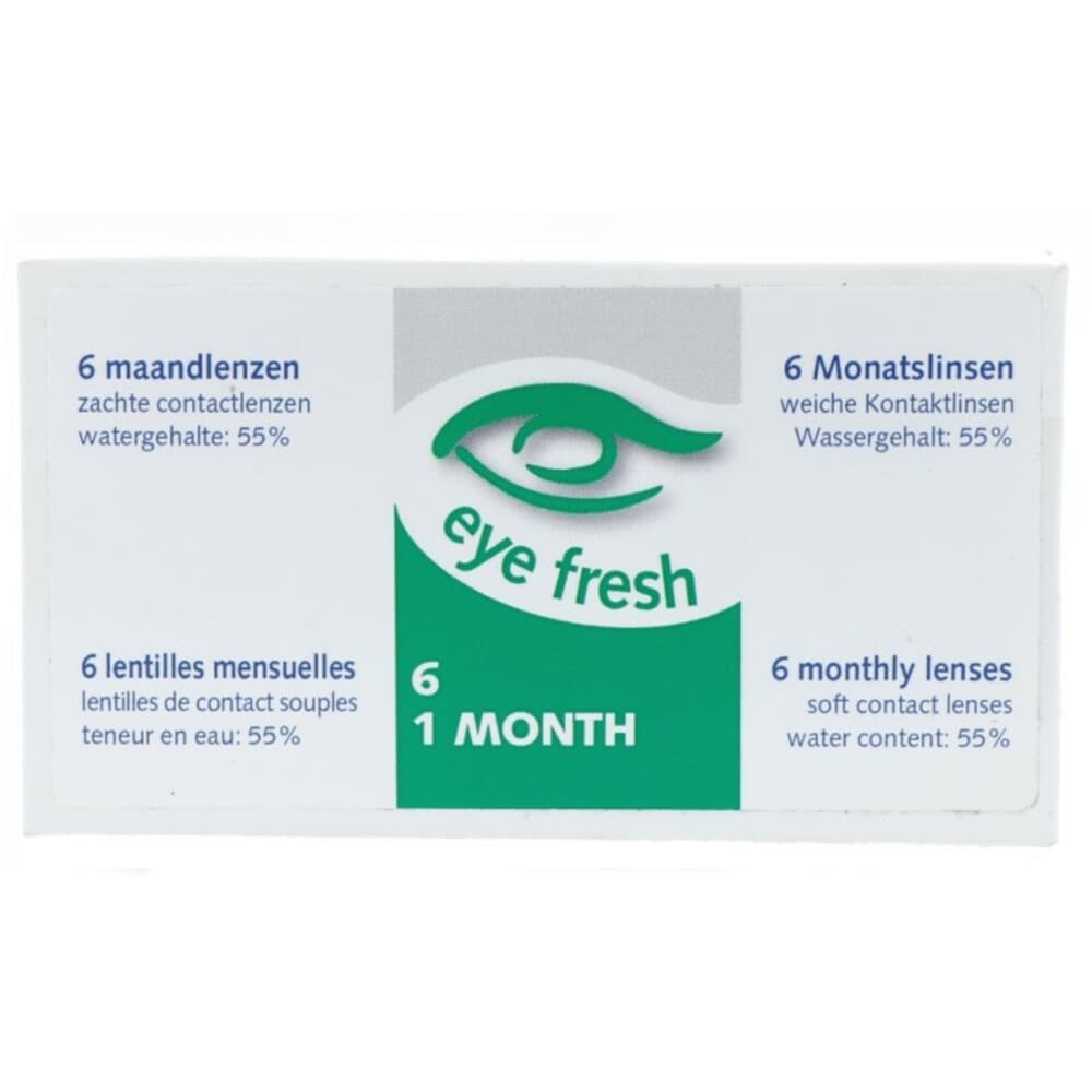 Eye Fresh Zachte Maandlenzen 6-pack -4 6 stuks