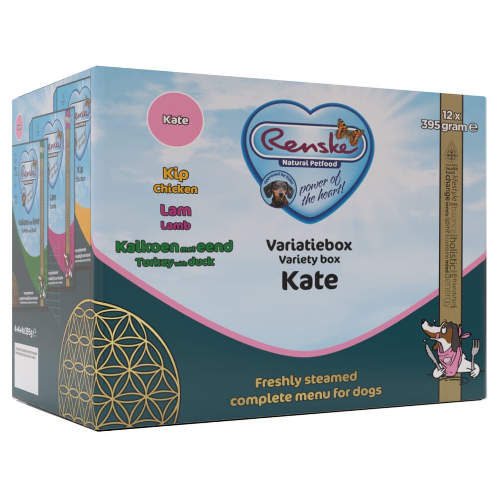 Renske Variatiebox Hondenvoer Nat Kate 12 x 395 gr