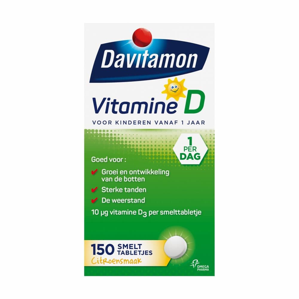 Gratis Verzending: 4x Davitamon Vitamine D Kind 150 smelttabletten