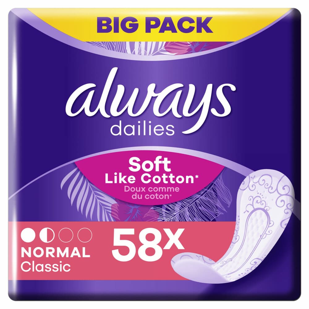 4x Always Inlegkruisjes Twist&Flex Normal 58 stuks
