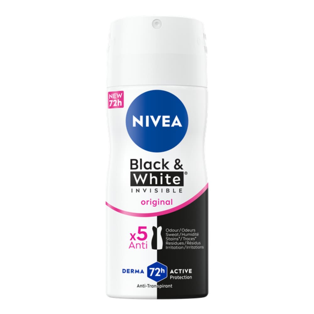 1+1 gratis: NIVEA Deodorant Spray Invisible For Black&White 100 ml