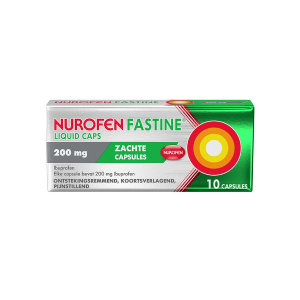 Nurofen Fastine Liquid Caps 200 mg 10 capsules