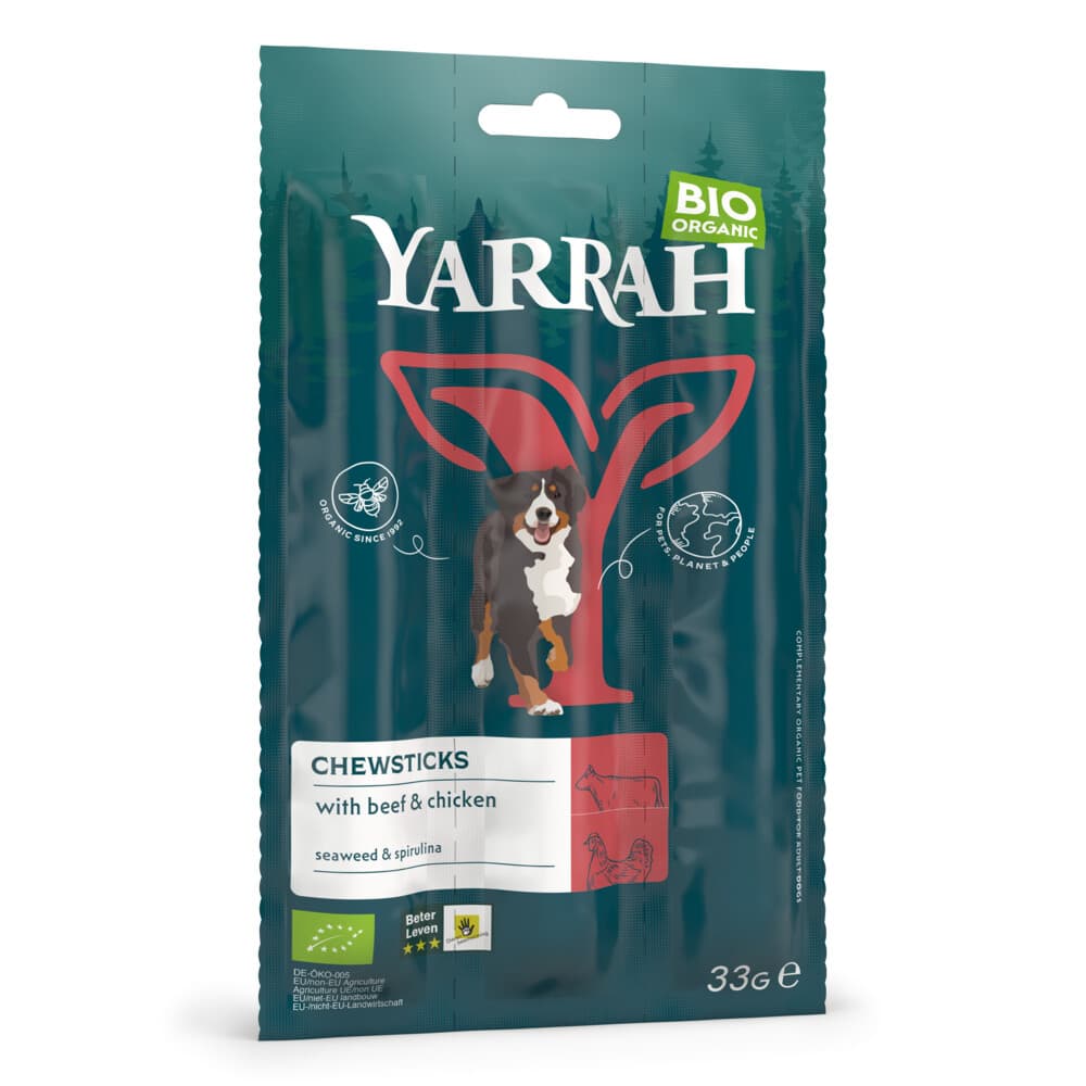 Yarrah Bio Kauwstaafjes Hond Rund 3 stuks