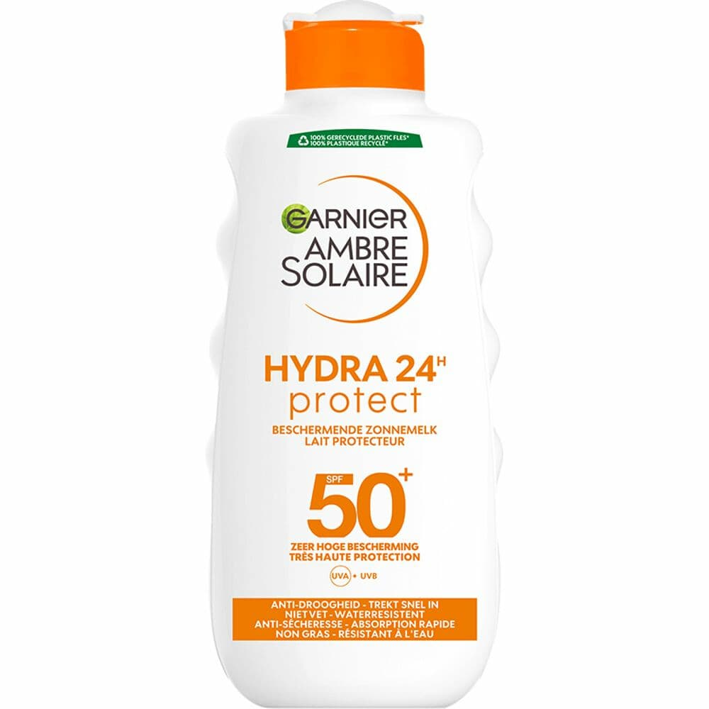 2x Garnier Ambre Solaire Hydra 24 Zonnebrandmelk SPF 50+ 200 ml