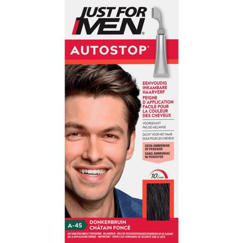 Just for Men Autostop Haarverf Donkerbruin A45 35 gr