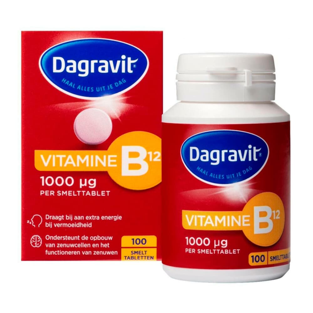 2+2 gratis: Dagravit Vitamine B12 1000mcg 100 smelttabletten