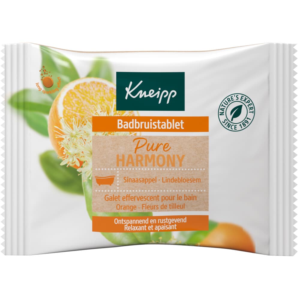 3x Kneipp Badbruistablet Oranje Lindebloesem 80 gr