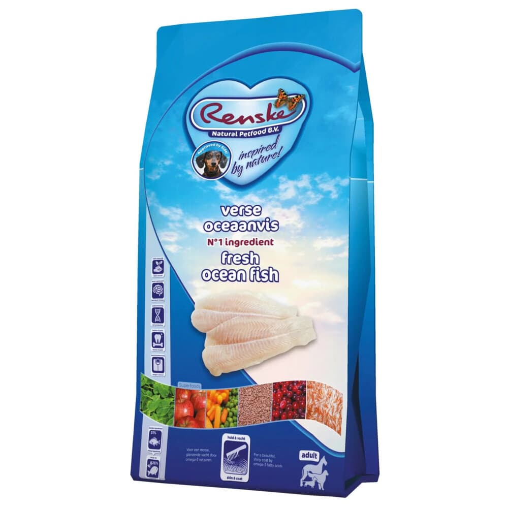4x Renske Super Premium Adult Hondenvoer Oceaanvis 2 kg