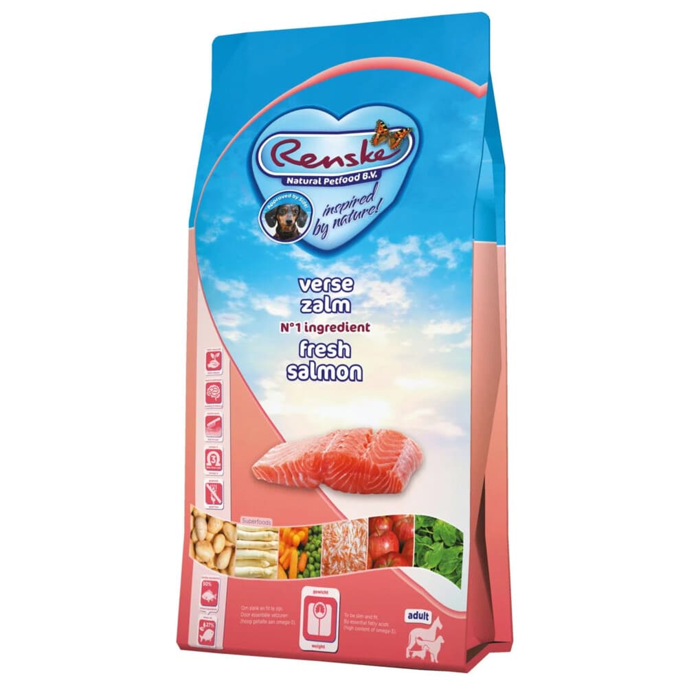 4x Renske Super Premium Graanvrij Adult Hondenvoer Zalm 2 kg