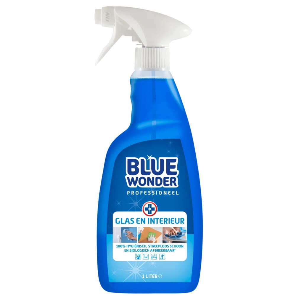 Blue Wonder Professionele Glas en Interieur Spray 1 liter