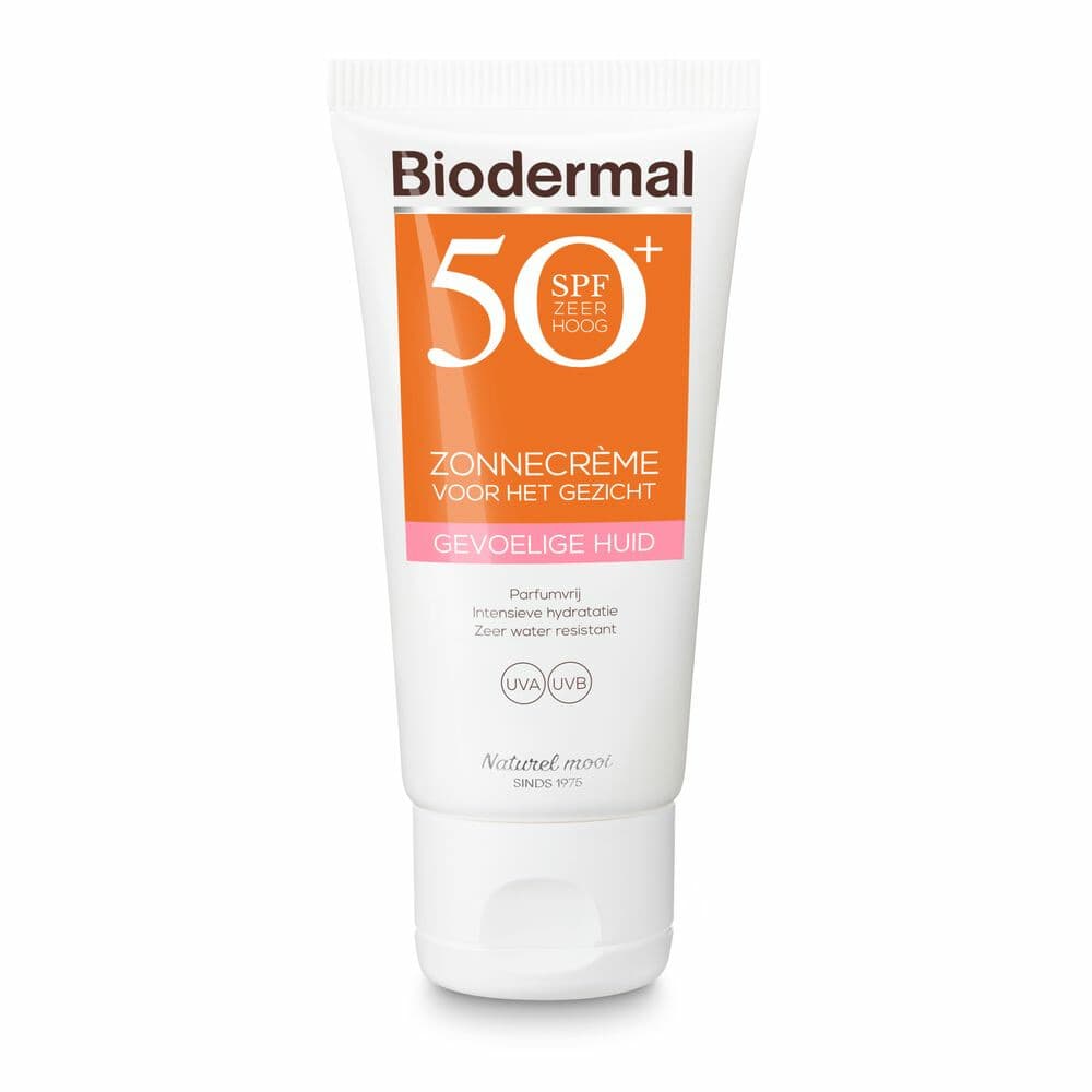 Biodermal Gevoelige Huid Zonnecrème Gezicht SPF 50+ 50 ml