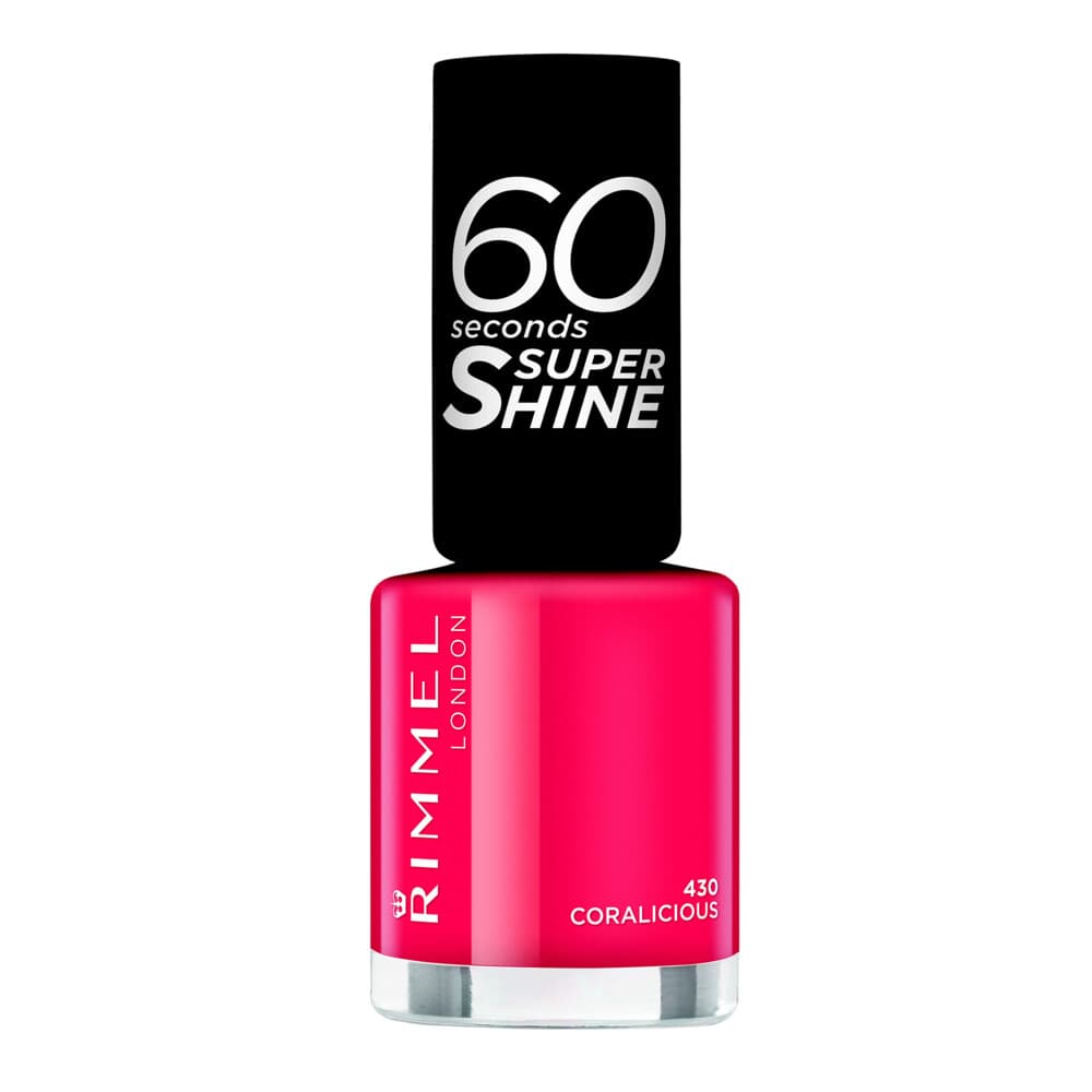 3x Rimmel Nagellak 60 Seconds SuperShine 430 Coralicious 8 ml