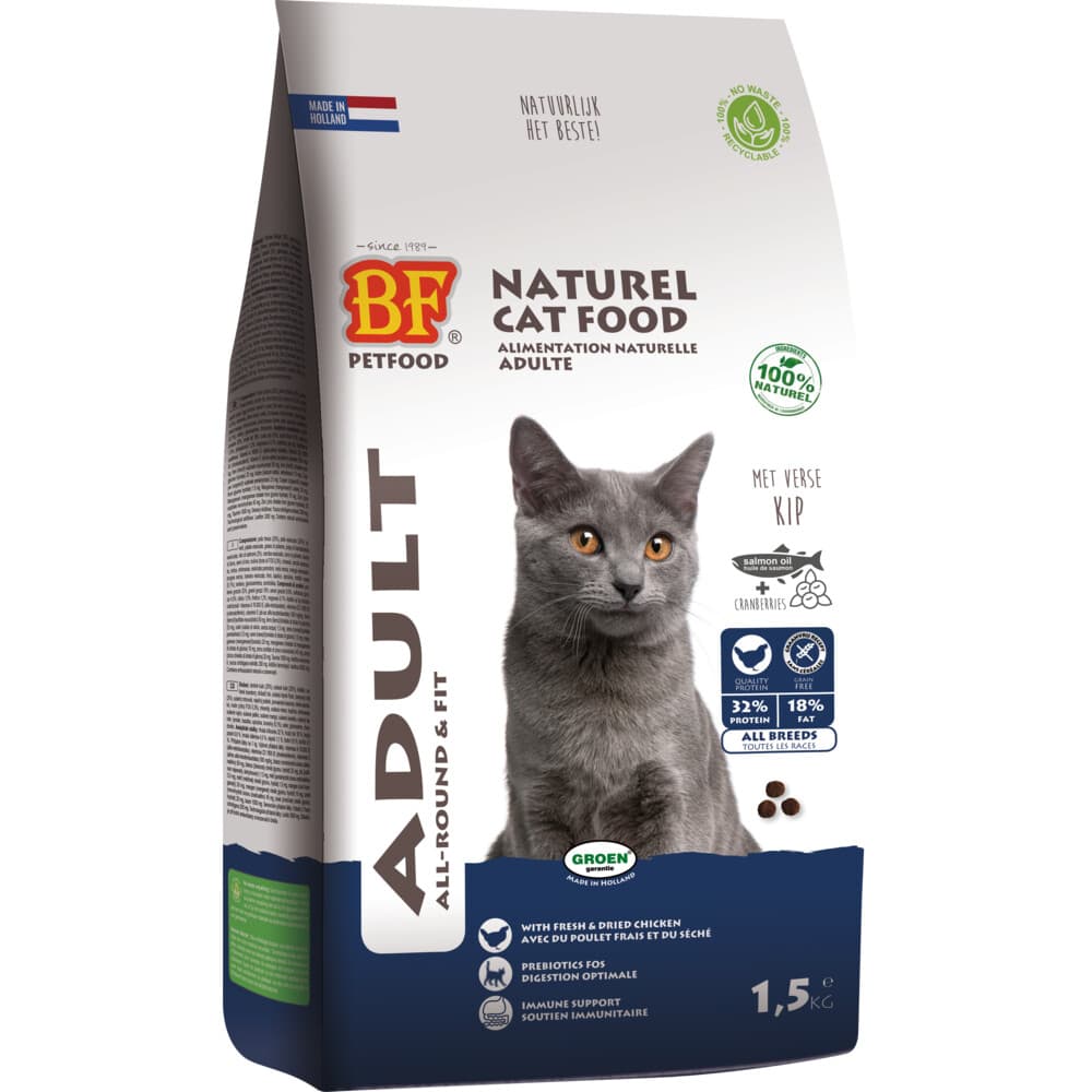 BF Petfood Kattenvoer Adult Tarwevrij 1,5 kg