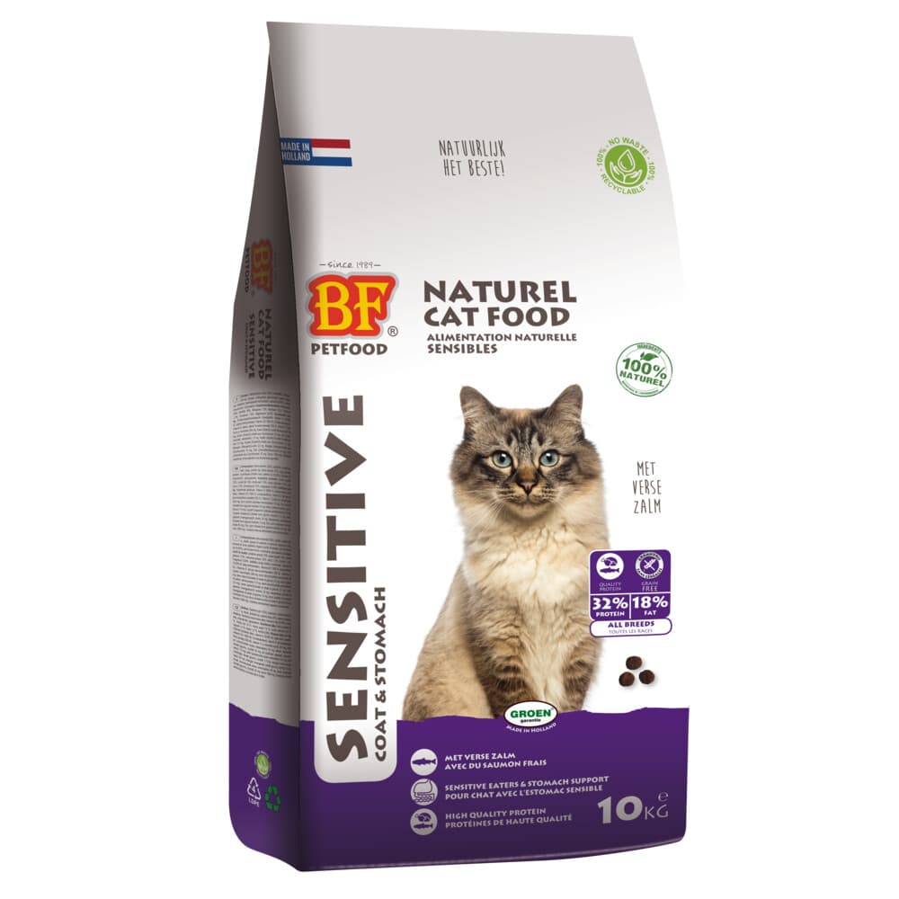 BF Petfood Kattenvoer Premium Sensitive Vacht - Maag 10 kg