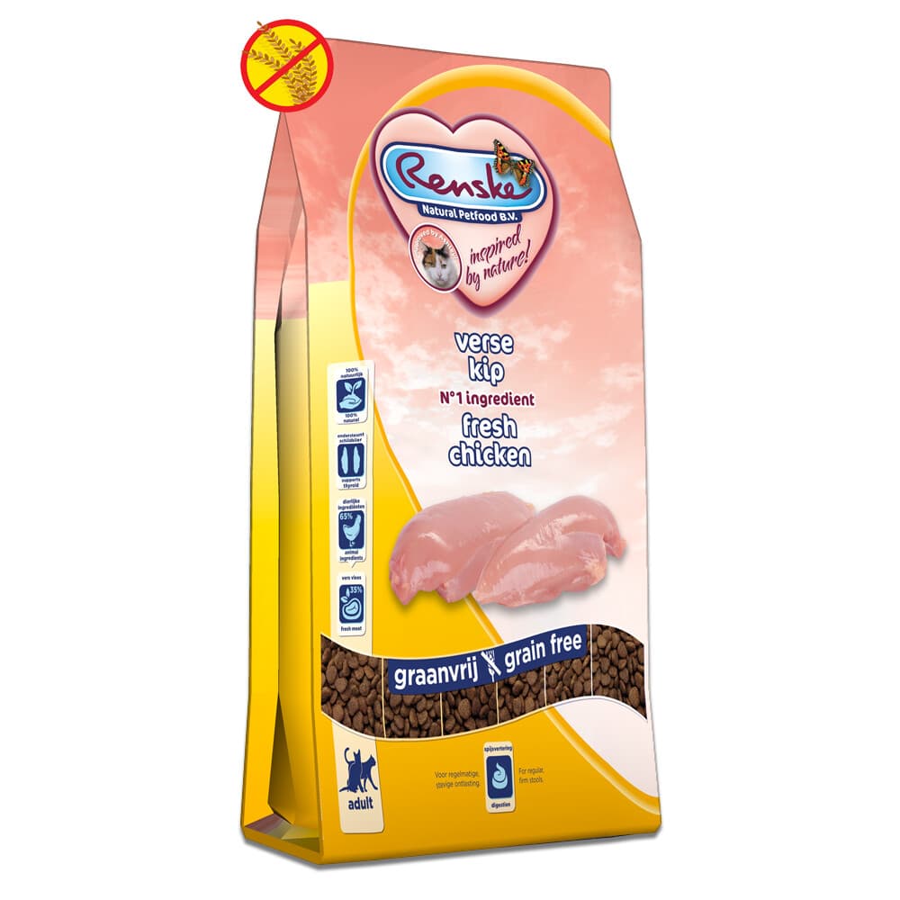 4x Renske Super Premium Adult Kattenvoer Kip 1,5 kg