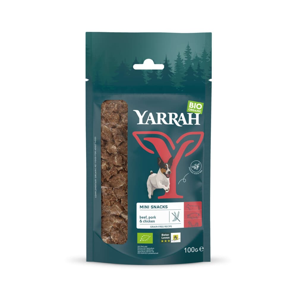 10x Yarrah Bio Hondensnack Mini Bites 100 gr