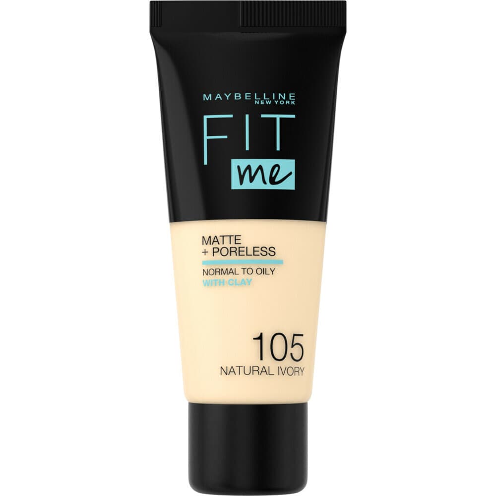 3x Maybelline Fit Me Matte + Poreless Foundation 105 Natural Ivory