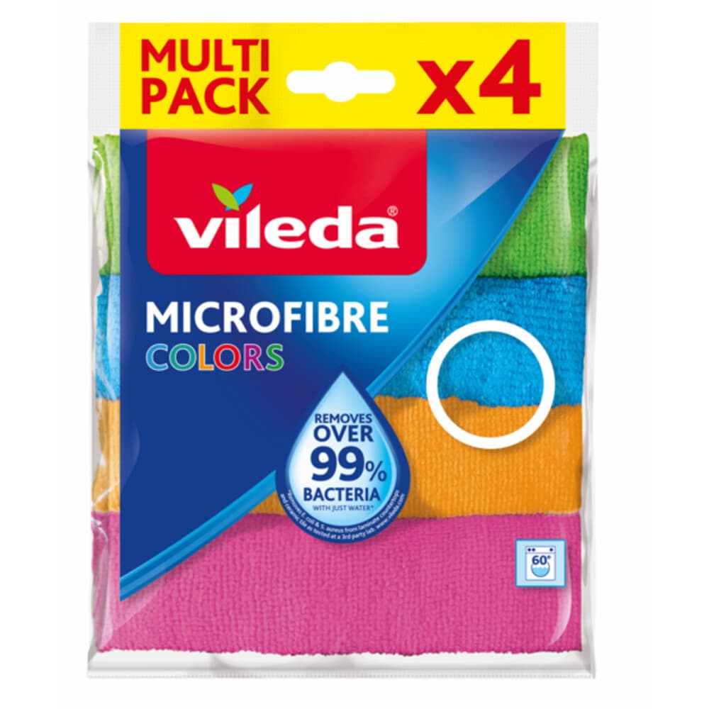 4x Vileda Microvezeldoek Colors 4 stuks
