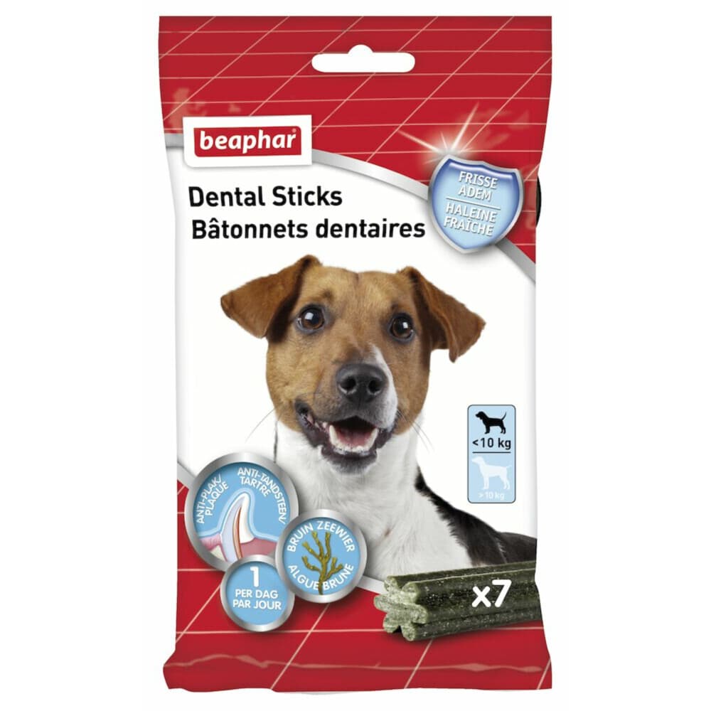 12x Beaphar Dental Sticks voor Honden S 7 stuks