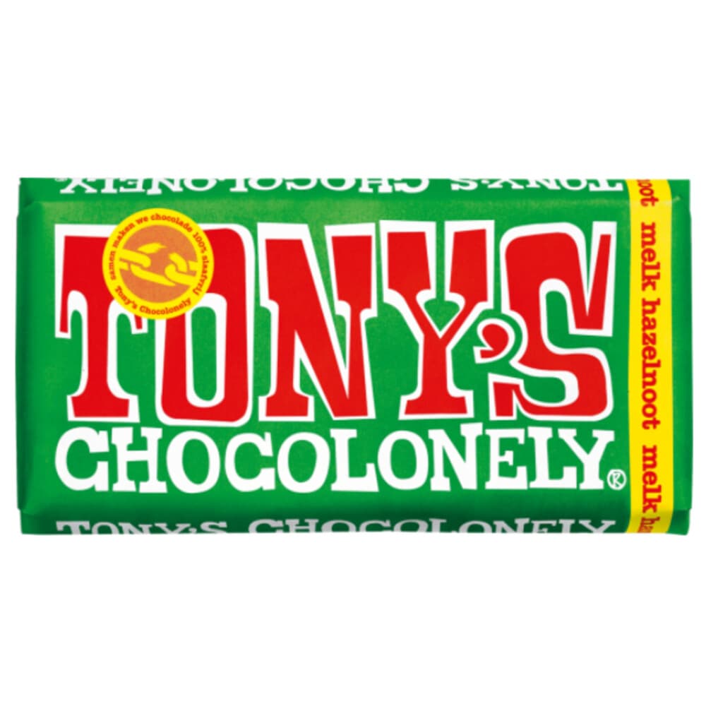 5x Tony's Chocolonely Melk Hazelnoot 180 gr