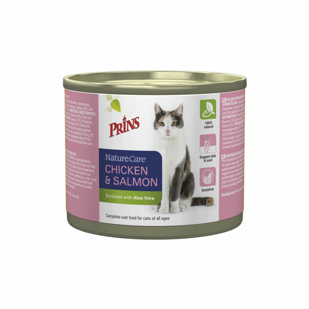 Prins NatureCare Kattenvoer Kip&Zalm 200 gr