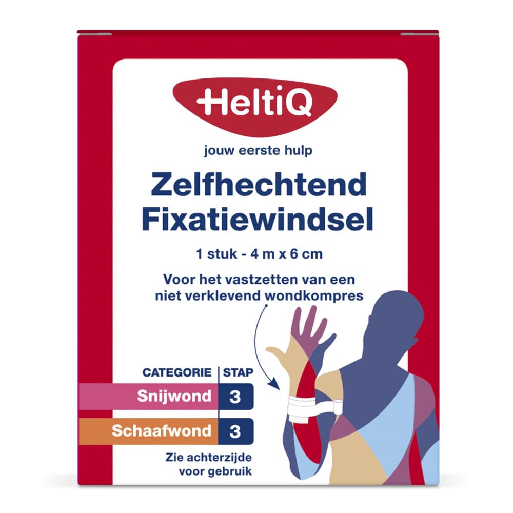 2x HeltiQ Zelfhechtend Windsel 4 m x 6 cm
