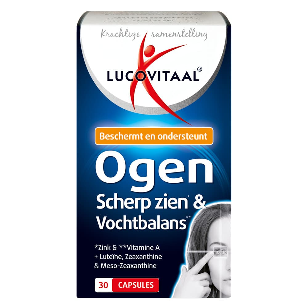 2+2 gratis: Lucovitaal Ogen Scherp Zien en Vochtbalans 30 capsules