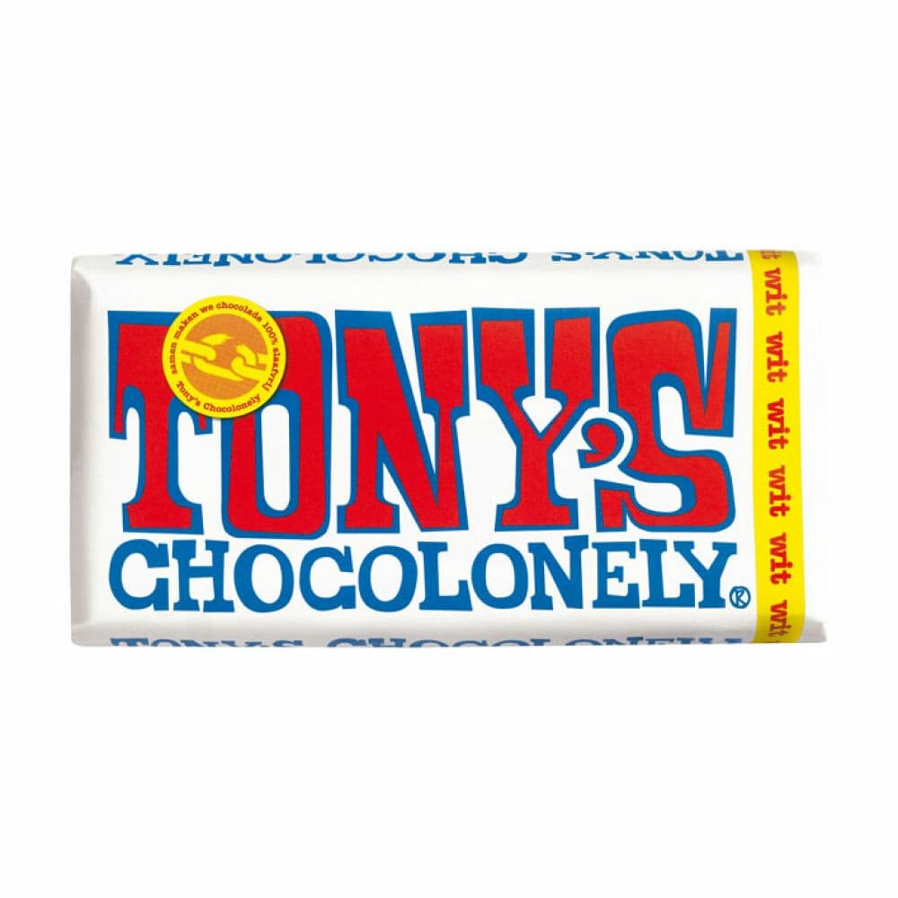 5x Tony's Chocolonely Wit Original 180 gr