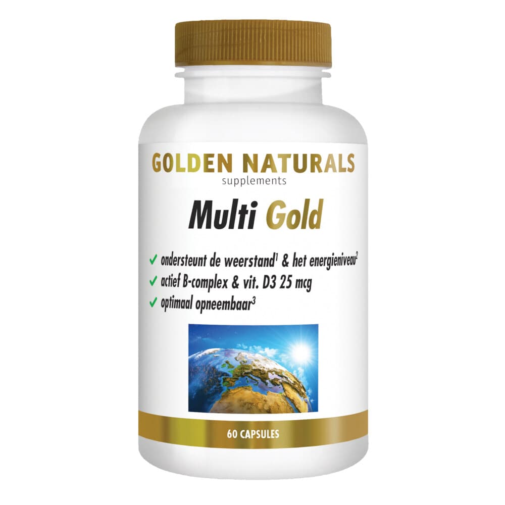 Gratis Verzending: 2x Golden Naturals Multi Gold 60 vegacaps