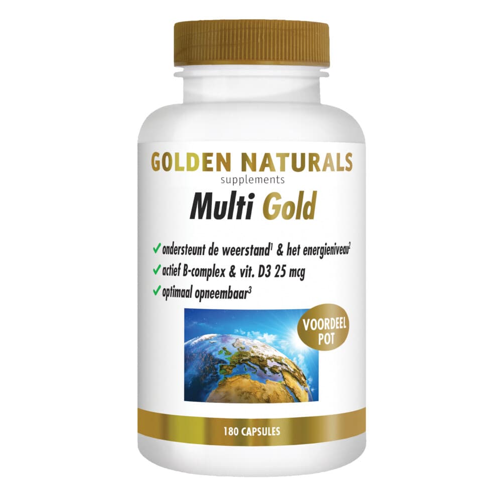 Gratis Verzending: Golden Naturals Multi Gold 180 vegacapsules