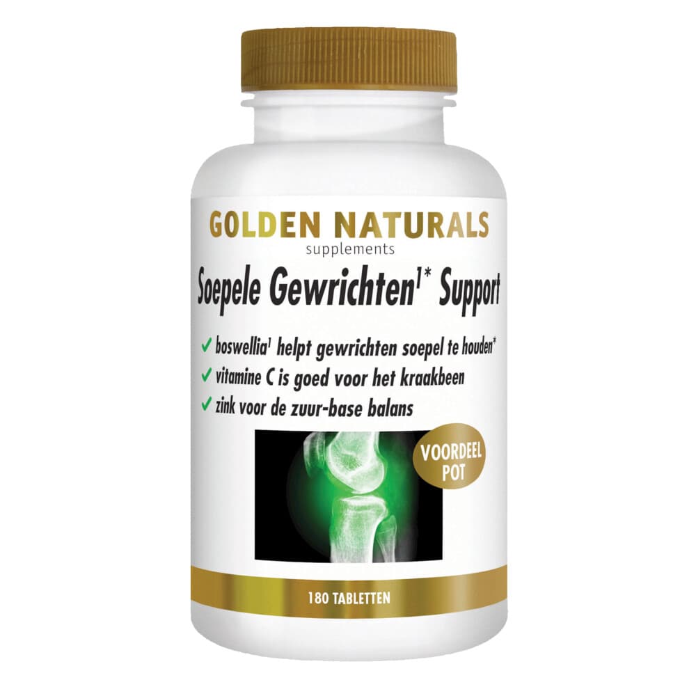 Gratis Verzending: 2x Golden Naturals Soepele Gewrichten&Kraakbeen 180 tabletten