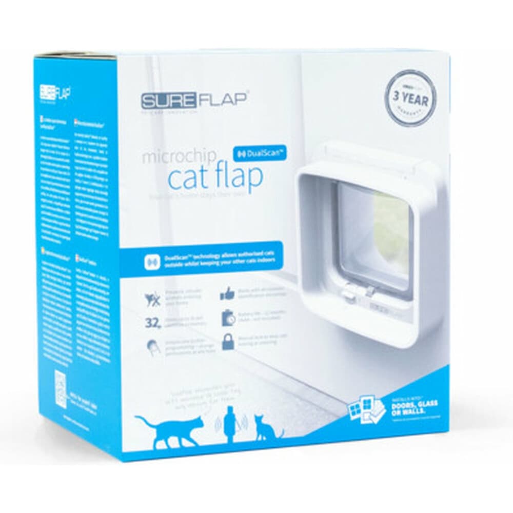 Sure Flap Dualscan Microchip Kattenluik Wit 20 x 20 x 7 cm