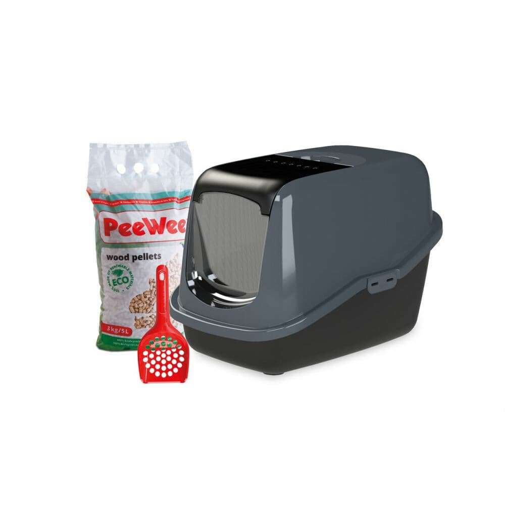 PeeWee Startpakket EcoHus Zwart - Antraciet 56 x 39 x 38,5 cm